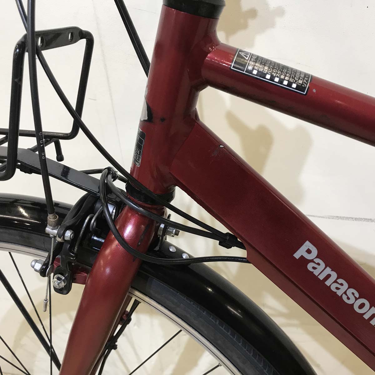 中古電動自転車 パナソニック ベロスター レッド 700×38C KC054
