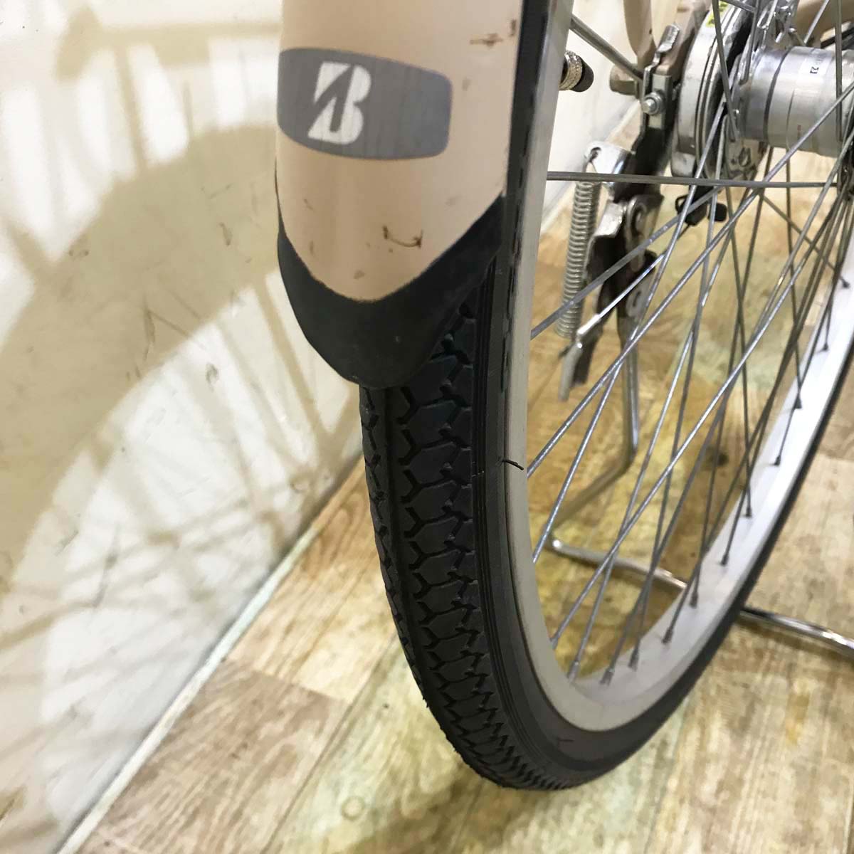 中古電動自転車  ブリヂストン アシスタ ベーシック ベージュ 26インチ KC056