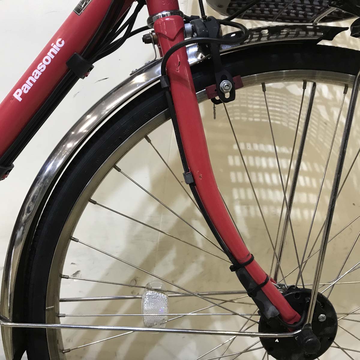 中古電動自転車  パナソニック ビビ DX レッド 26インチ KC058