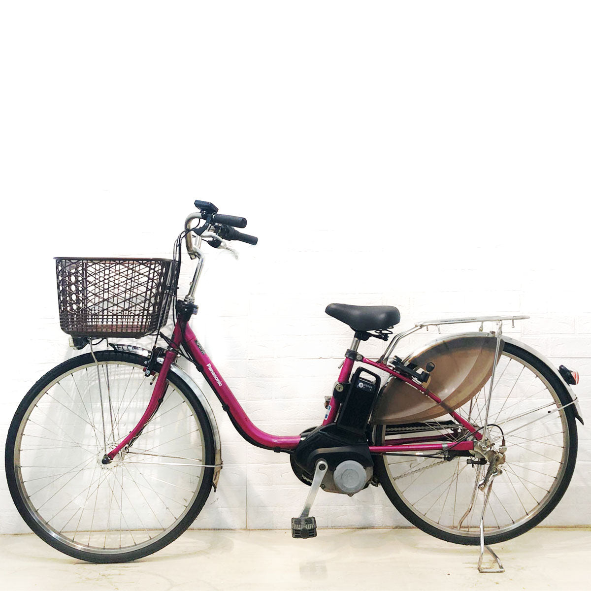 中古電動自転車 パナソニック ビビ EX ピンク 26インチ YD097