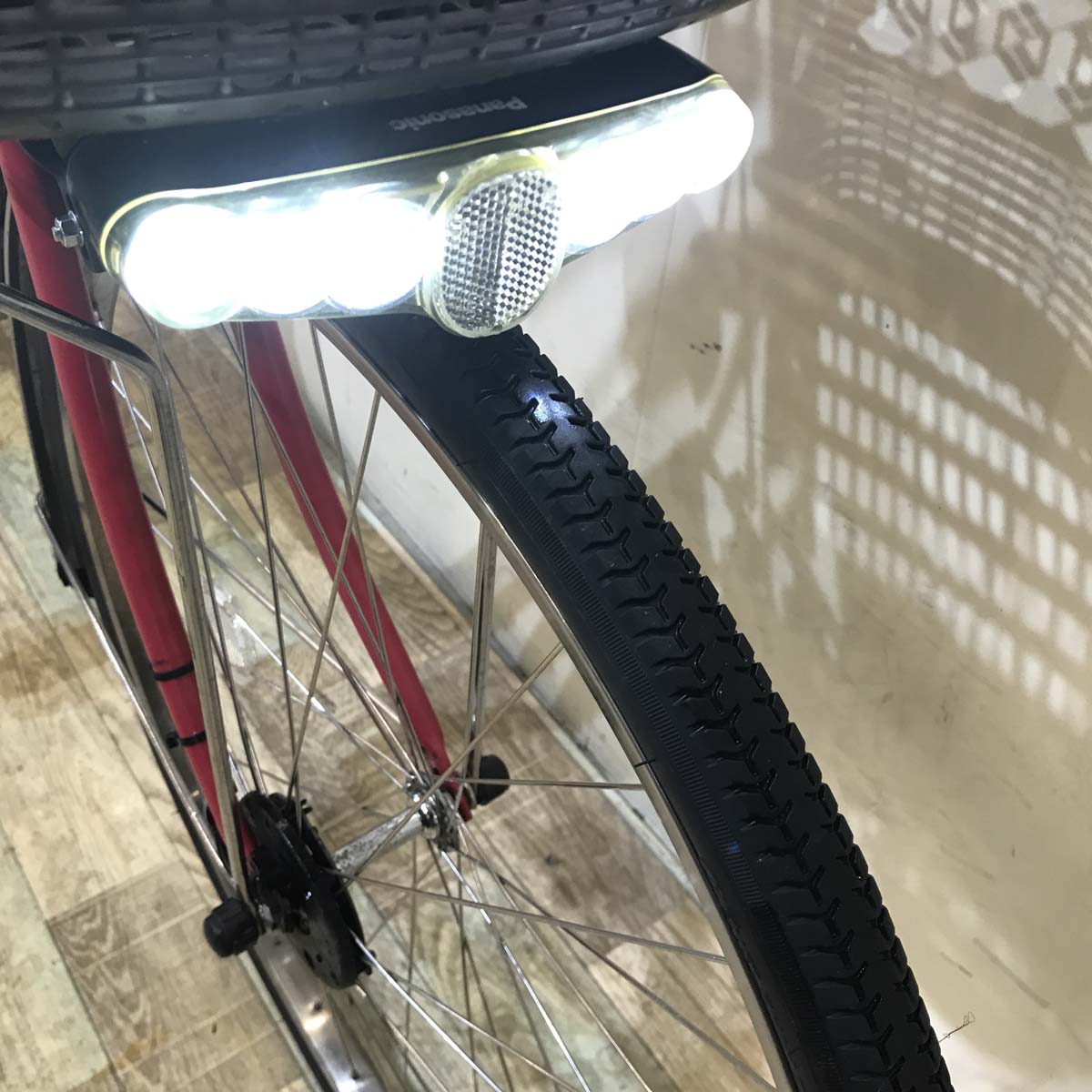 中古電動自転車  パナソニック ビビ DX レッド 26インチ KC058