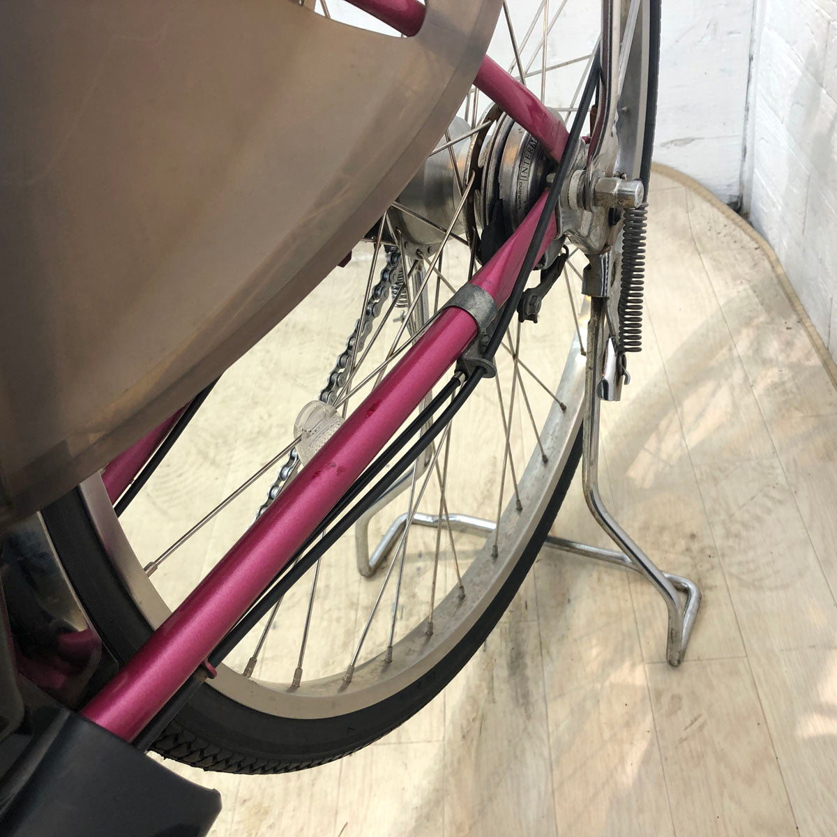 中古電動自転車 パナソニック ビビ EX ピンク 26インチ YD097