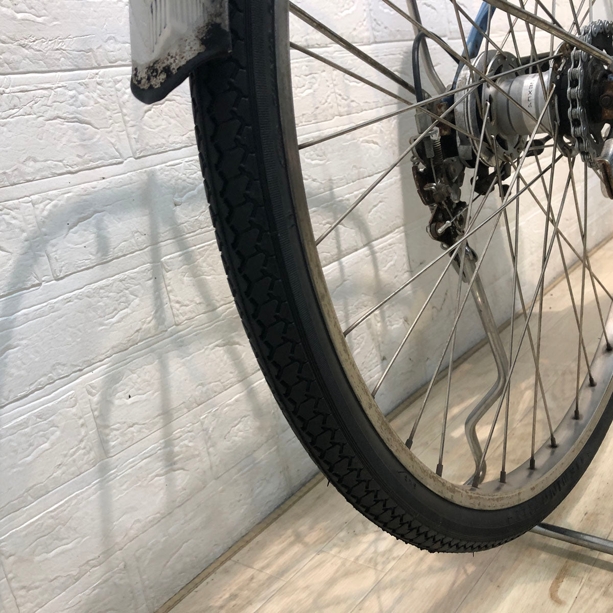 中古電動自転車 パナソニック ビビ DX ブルー 26インチ YD098