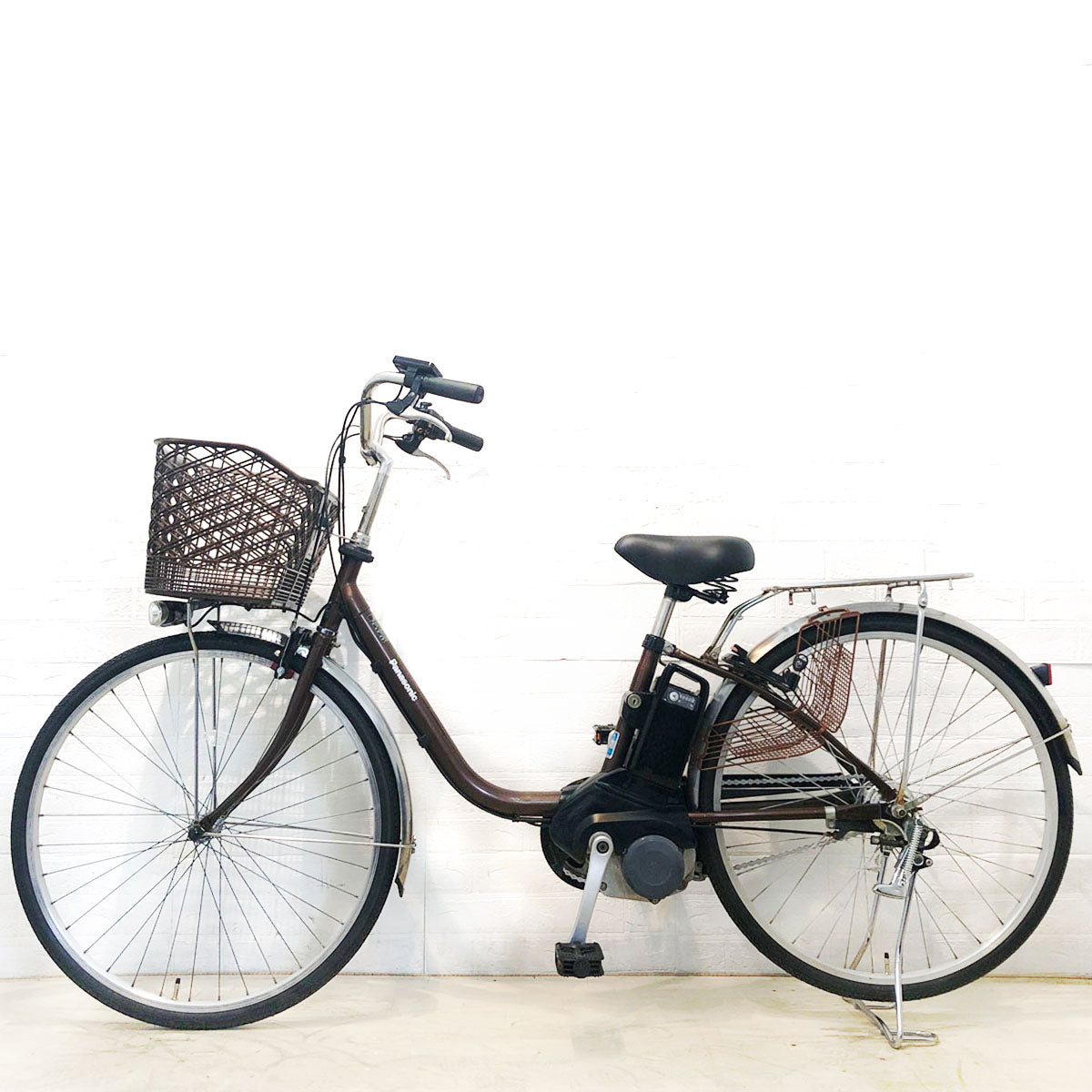 中古電動自転車 パナソニック ビビ SX ブラウン 26インチ YD100 