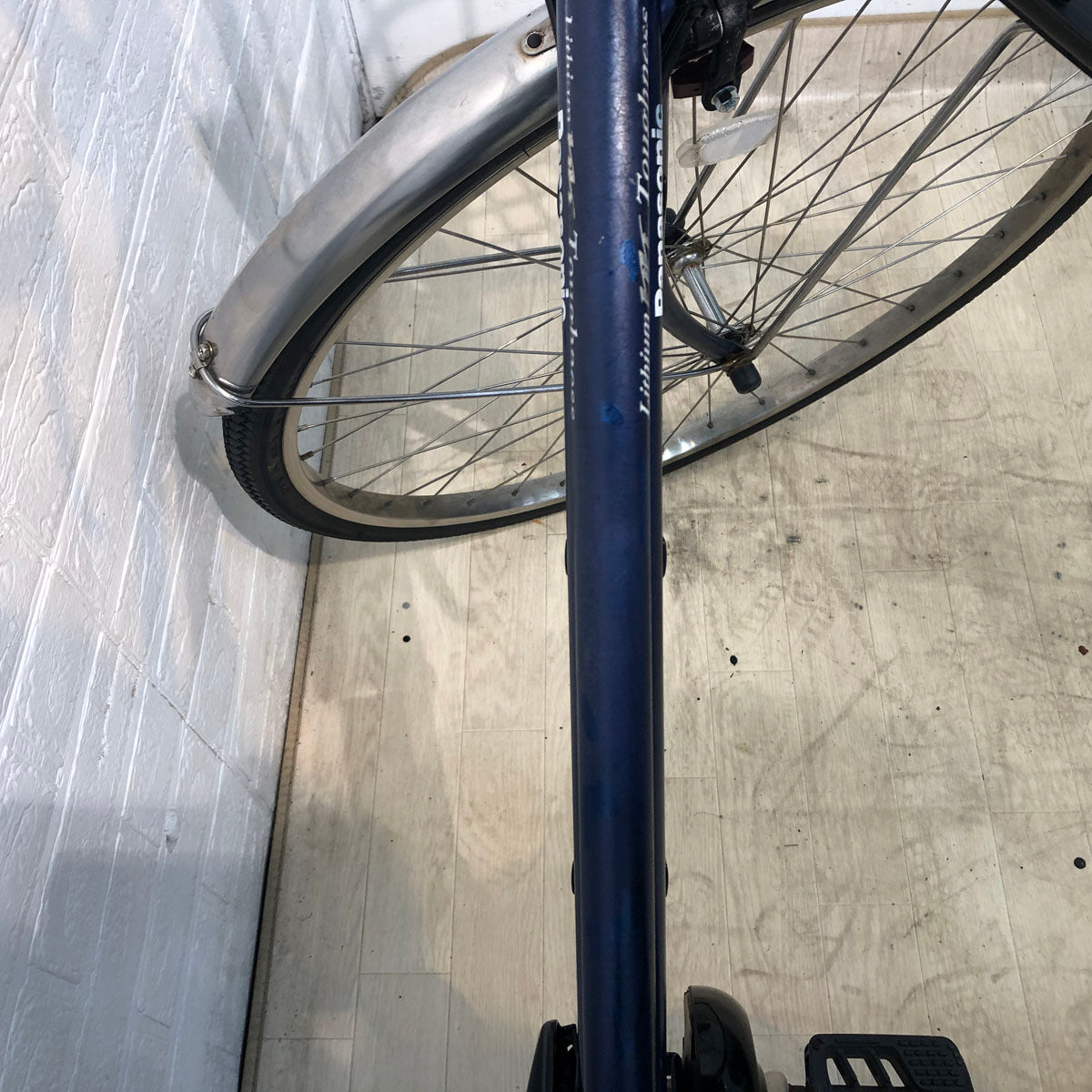 中古電動自転車 パナソニック ビビ タフネス ブルー 27インチ  YD102
