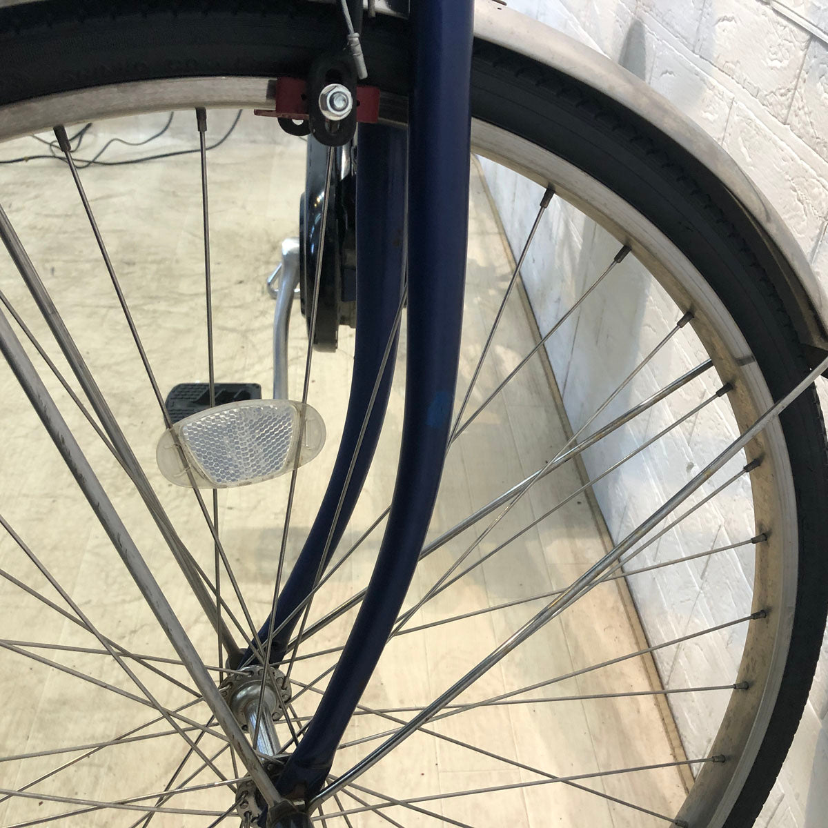 中古電動自転車 パナソニック ビビ タフネス ブルー 27インチ  YD102