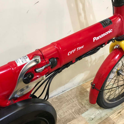 折りたたみ パナソニック オフタイム レッド × イエロー 前18×後20インチ KX113 【中古車】