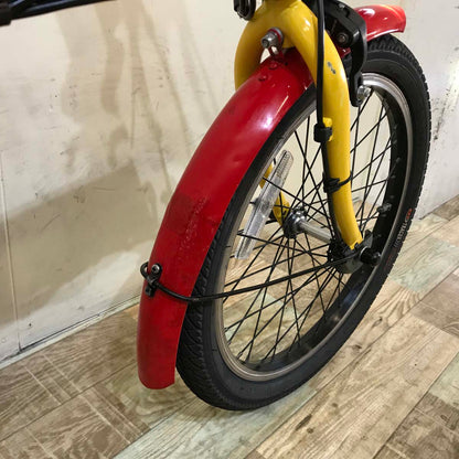 折りたたみ パナソニック オフタイム レッド × イエロー 前18×後20インチ KX113 【中古車】