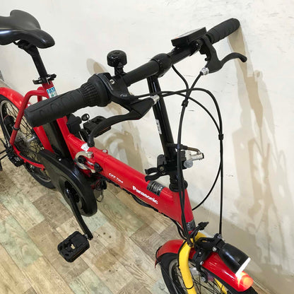 折りたたみ パナソニック オフタイム レッド × イエロー 前18×後20インチ KX113 【中古車】