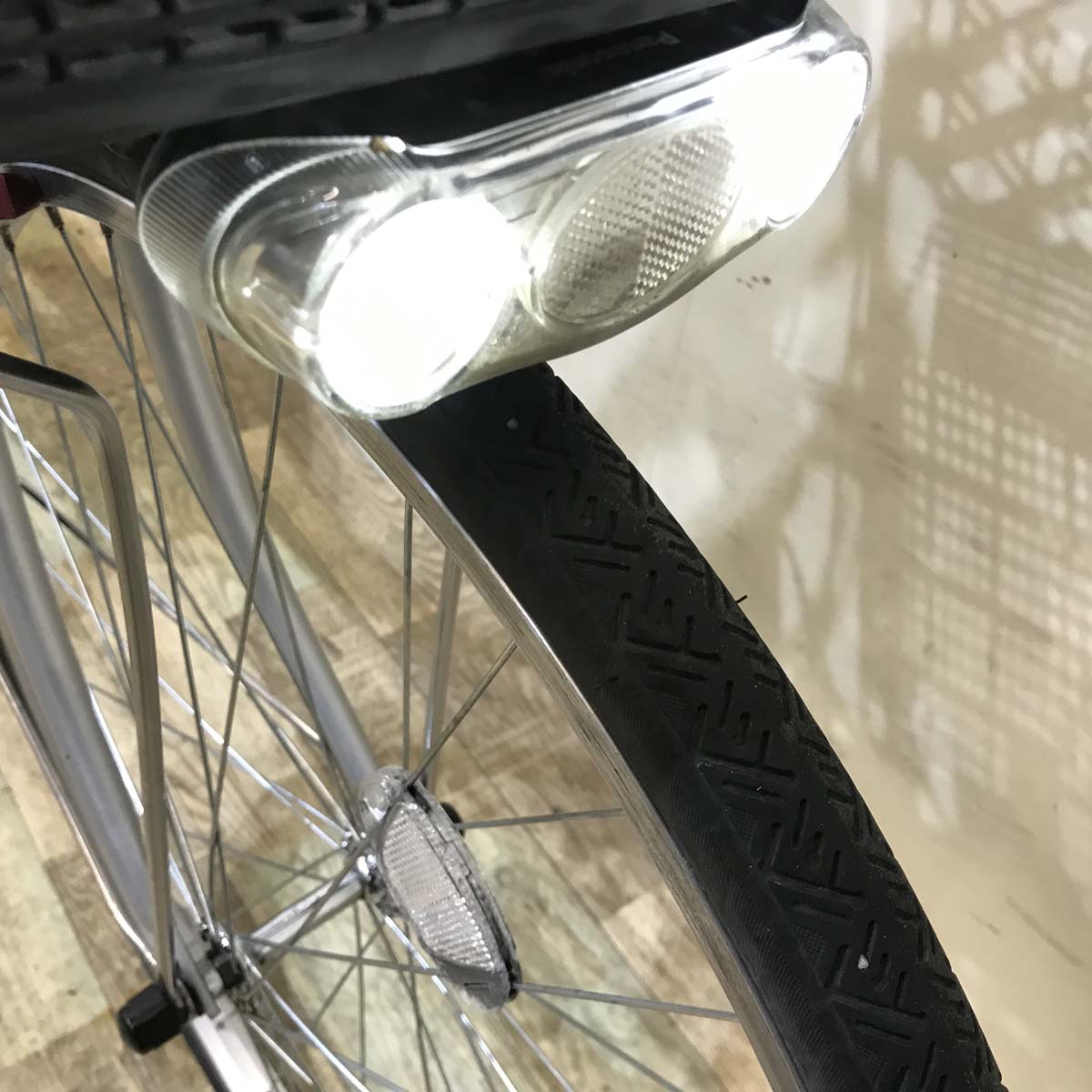 中古電動自転車  パナソニック ビビ SX シルバー 26インチ KC068