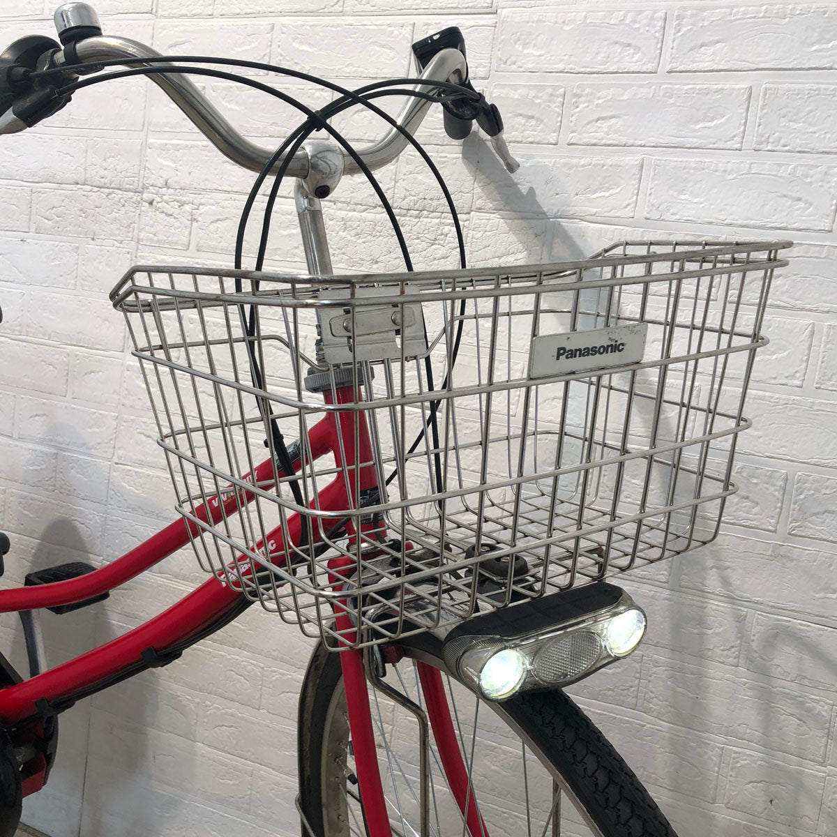 中古電動自転車 パナソニック ビビ バディ レッド 26インチ YD107