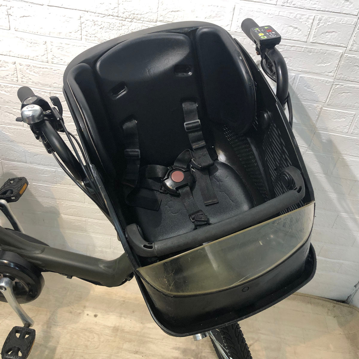 中古電動自転車 ブリヂストン アンジェリーノ プティット e カーキ 20インチ YE003