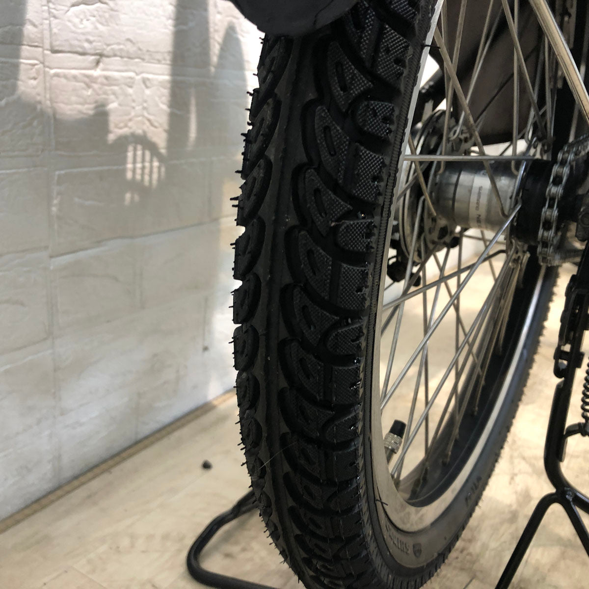 中古電動自転車 ブリヂストン アンジェリーノ プティット e カーキ 20インチ YE003