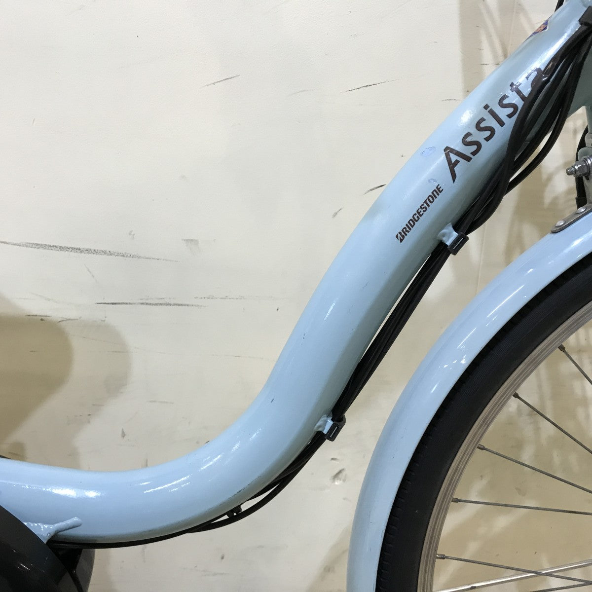 中古電動自転車 ブリヂストン アシスタファイン ブルー 26インチ KH059