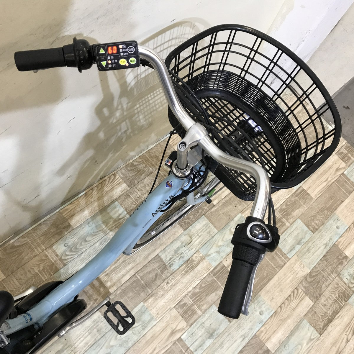 中古電動自転車 ブリヂストン アシスタファイン ブルー 26インチ KH059