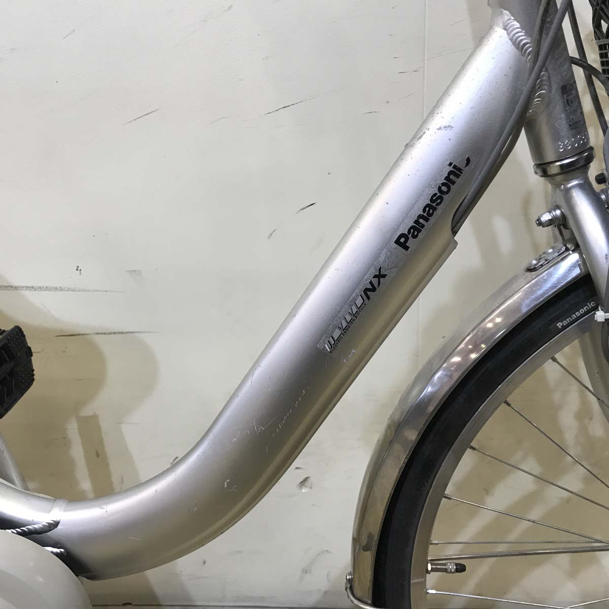 中古電動自転車 パナソニック ビビ NX シルバー 26インチ KC077 