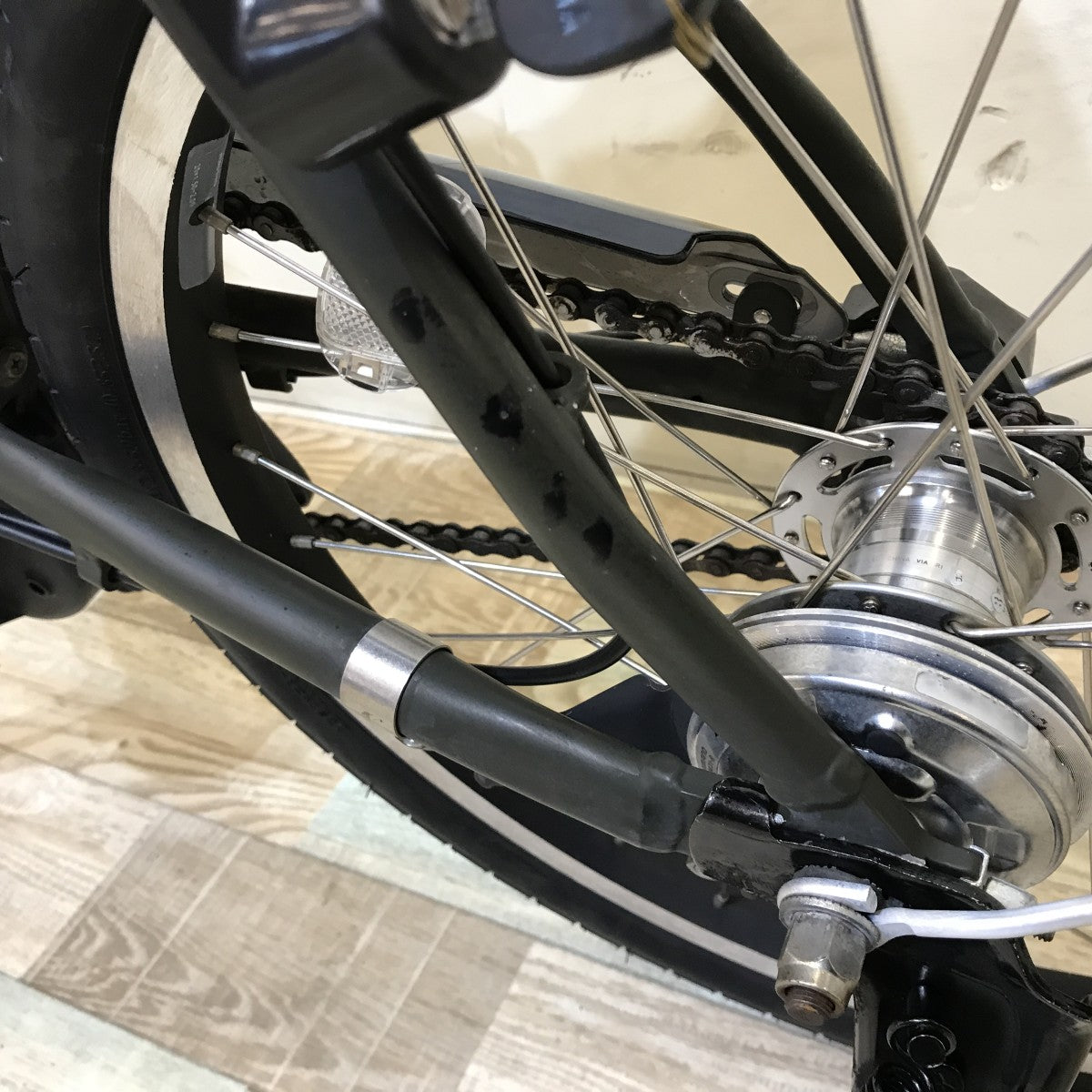 中古電動自転車 ヤマハ PAS シティC カーキ 20インチ KH066