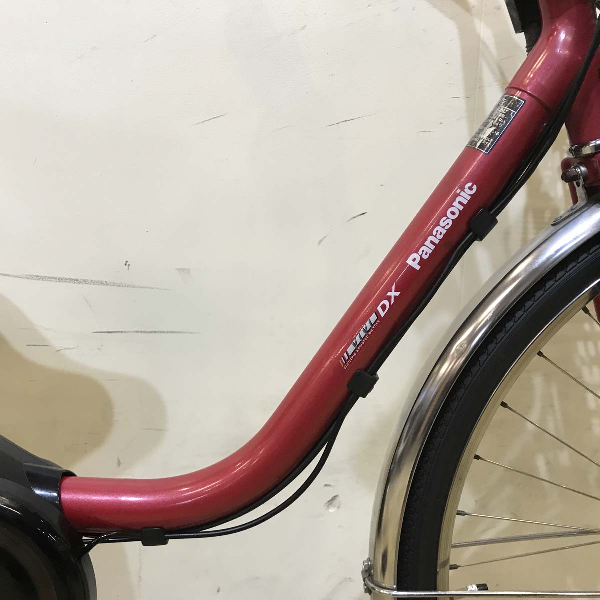 中古電動自転車  パナソニック ビビ DX レッド 26インチ KC086