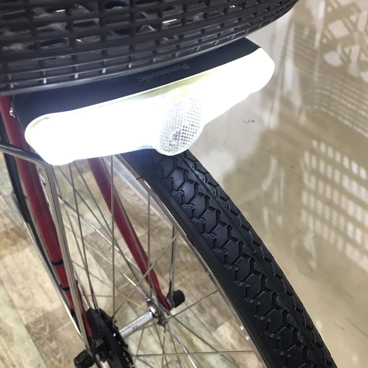 中古電動自転車  パナソニック ビビ DX レッド 26インチ KC086