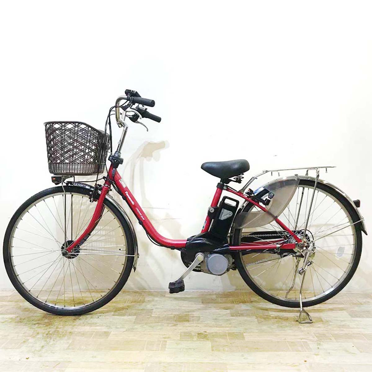 中古電動自転車  パナソニック ビビ DX レッド 26インチ KC086