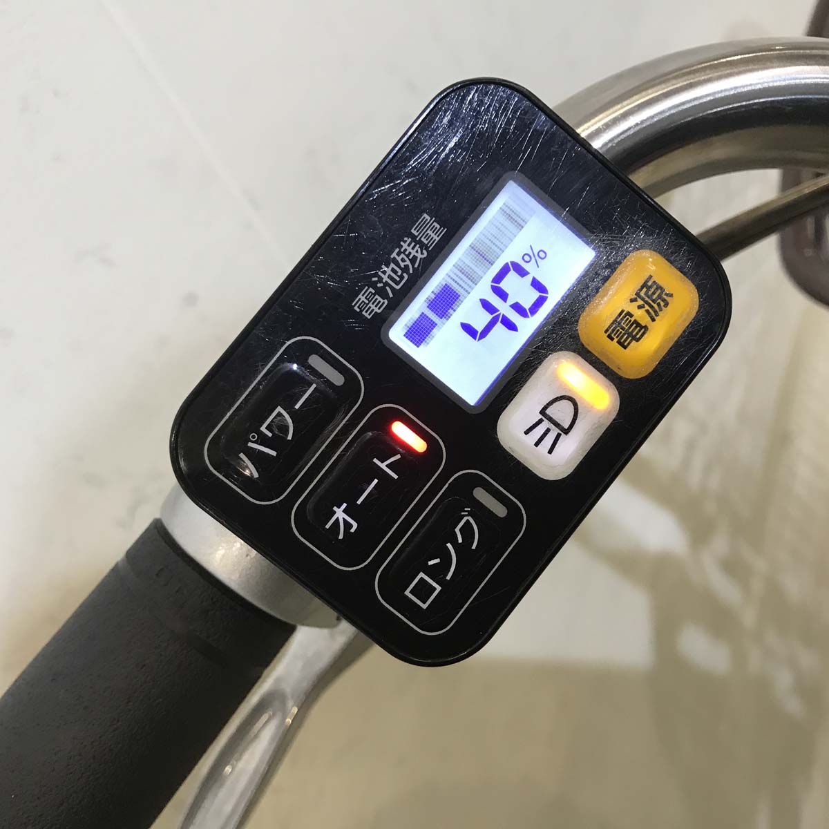 中古電動自転車 パナソニック ビビ LU ホワイト 26インチ KC089 