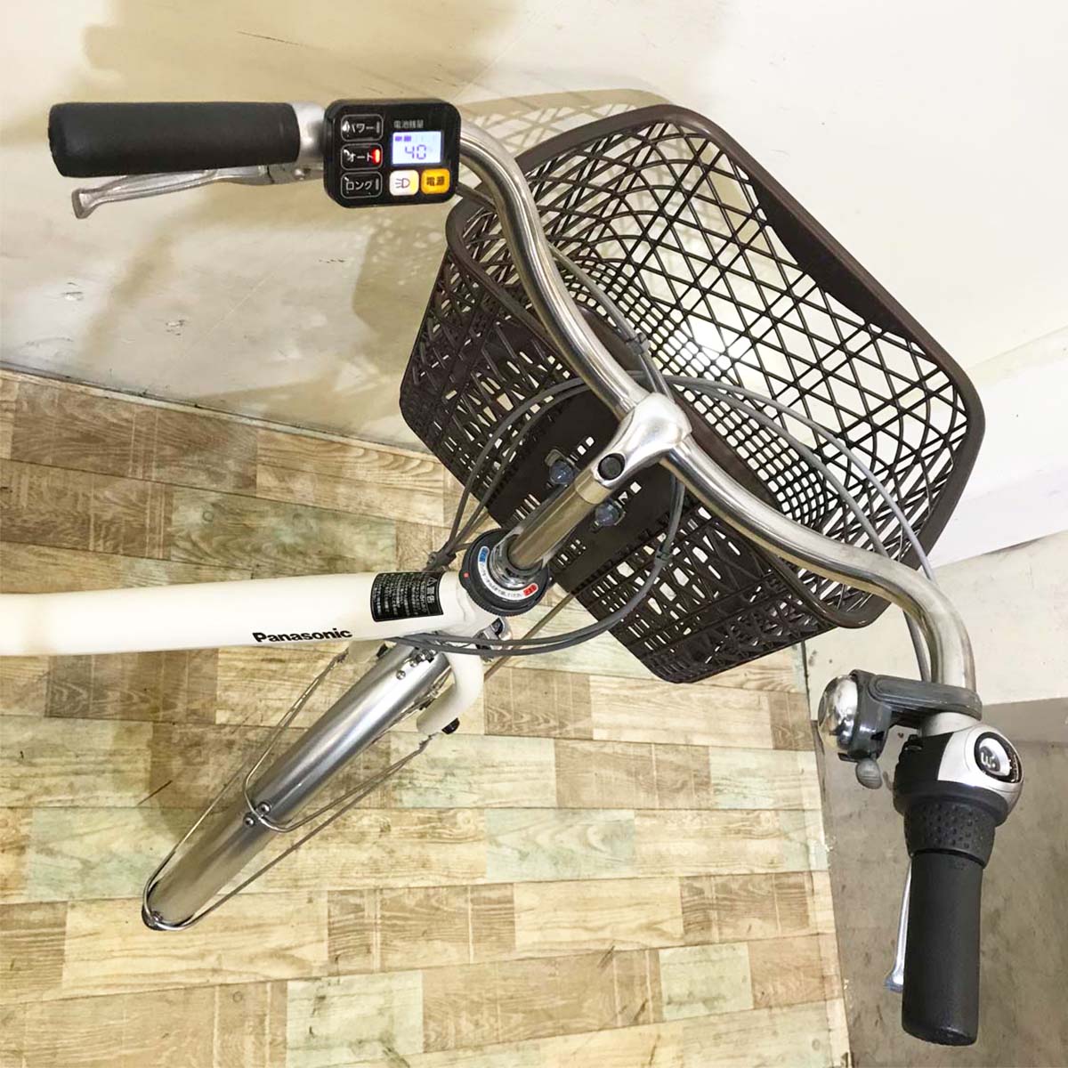 中古電動自転車 パナソニック ビビ LU ホワイト 26インチ KC089 