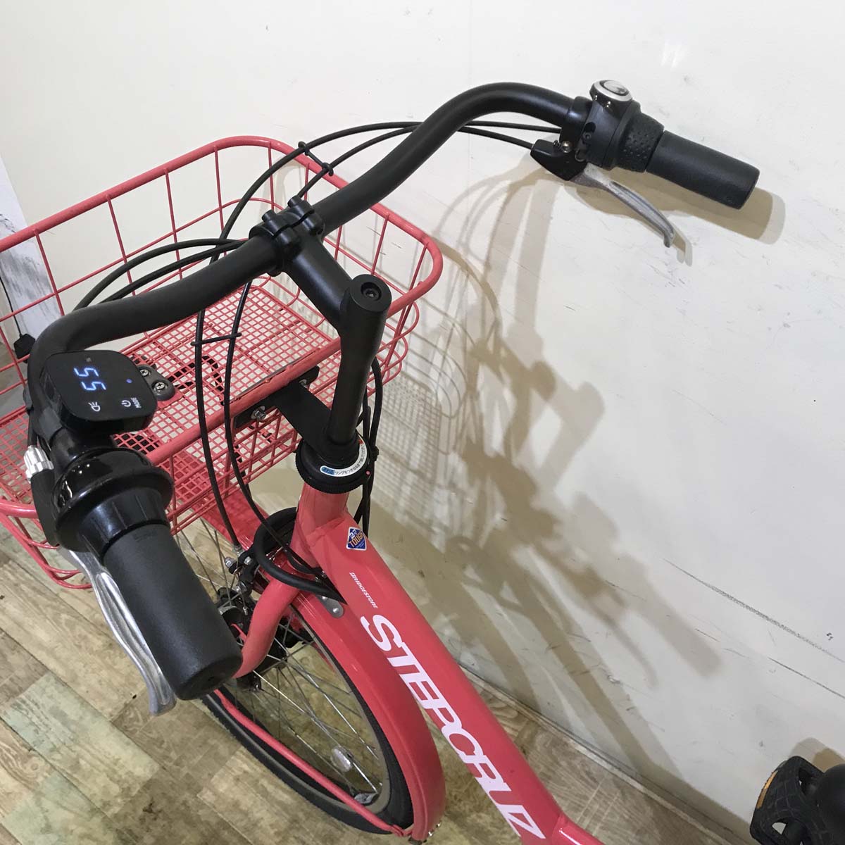 中古電動自転車 ブリヂストン ステップクルーズ ピンク 26インチ KC090 
