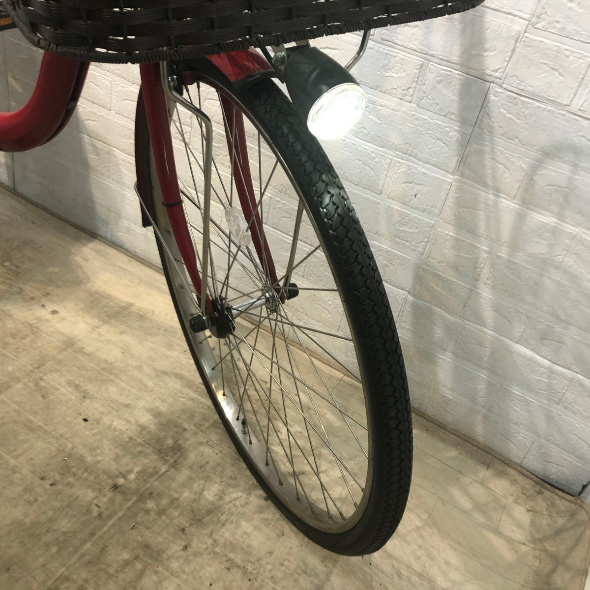 中古電動自転車 パナソニック ビビSL 26インチ レッド 横浜 №8950