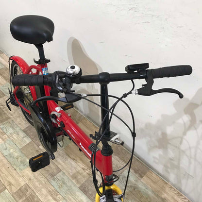 折りたたみ パナソニック オフタイム レッド × イエロー 前18×後20インチ KT092 【中古車】