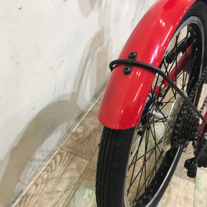 折りたたみ パナソニック オフタイム レッド × イエロー 前18×後20インチ KT092 【中古車】