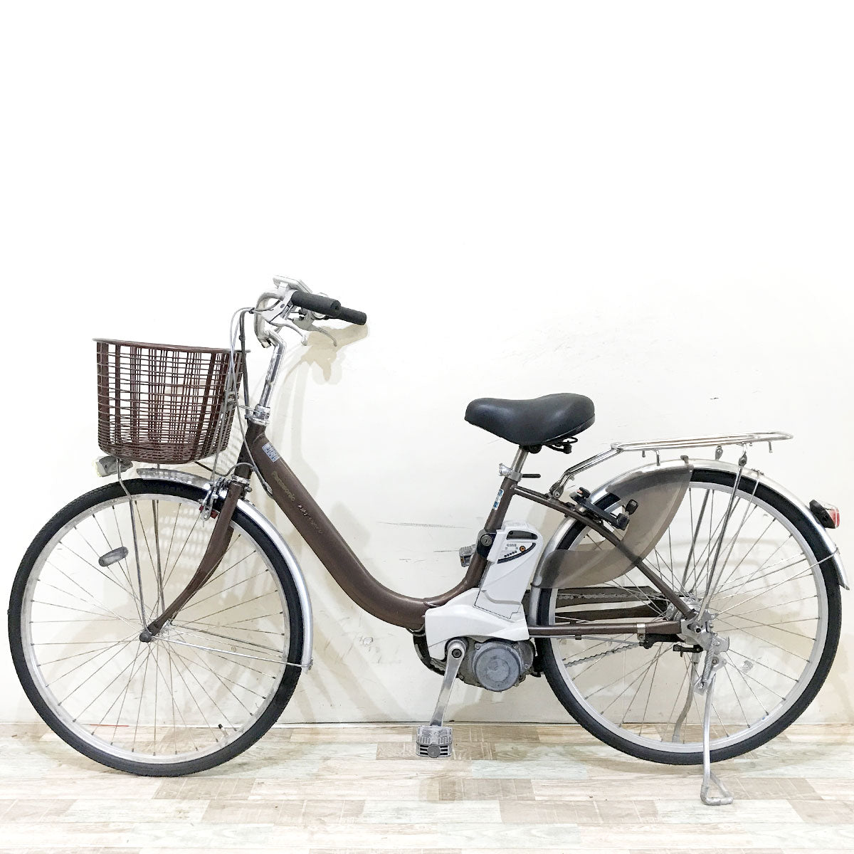 中古電動自転車 パナソニック ビビ ライトU ブラウン 26インチ KH076