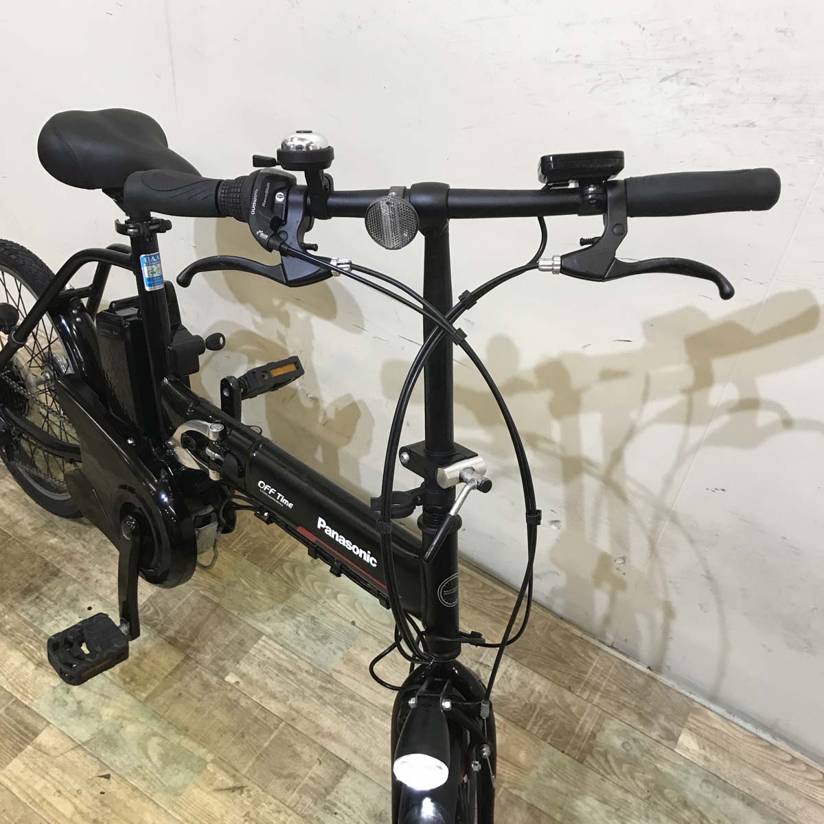 中古電動自転車 折りたたみ パナソニック オフタイム ブラック 前18×後20インチ KC097