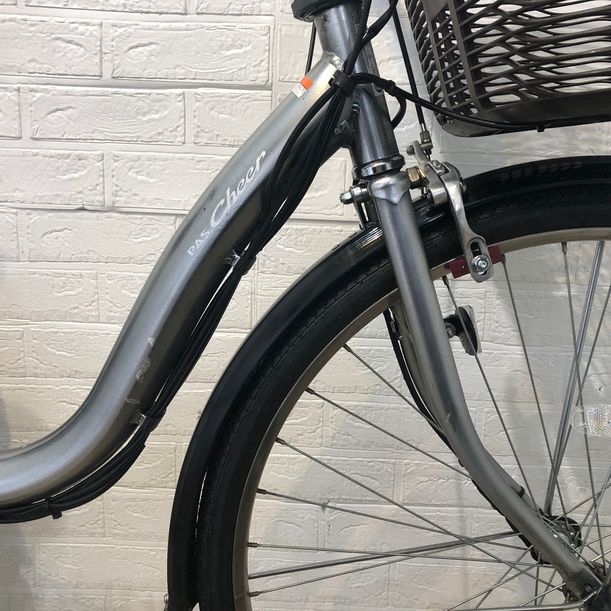 中古電動自転車 ヤマハ PAS Cheer パス チア シルバー 26インチ YE026