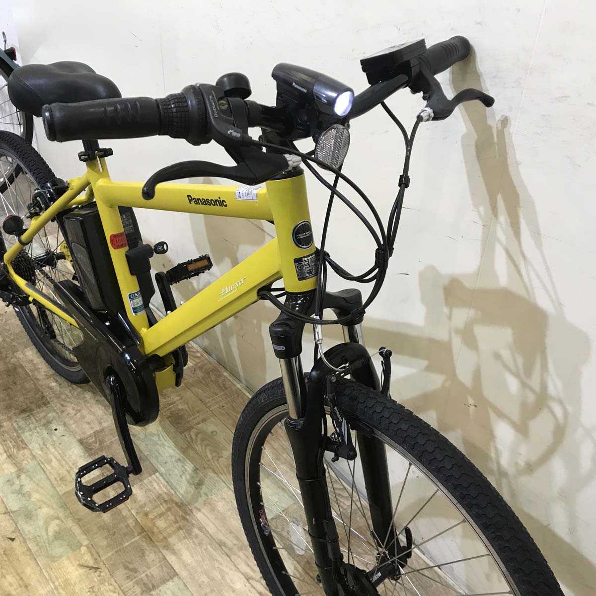 中古電動自転車 パナソニック ハリヤ イエロー 26インチ KC100