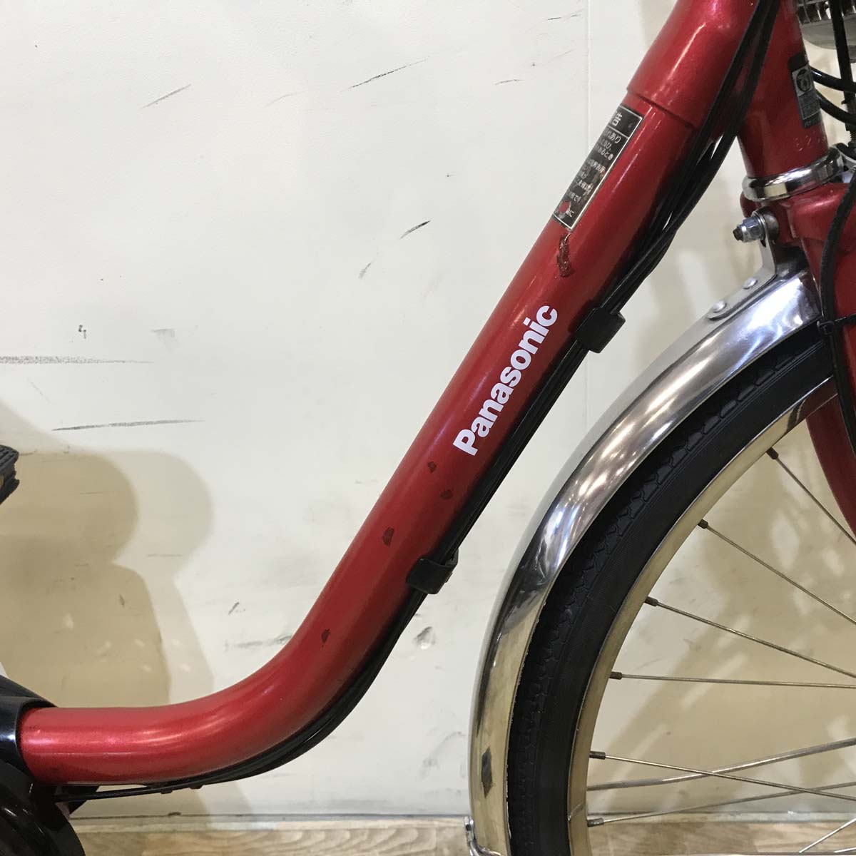 中古電動自転車  パナソニック ビビ DX レッド 26インチ KC102