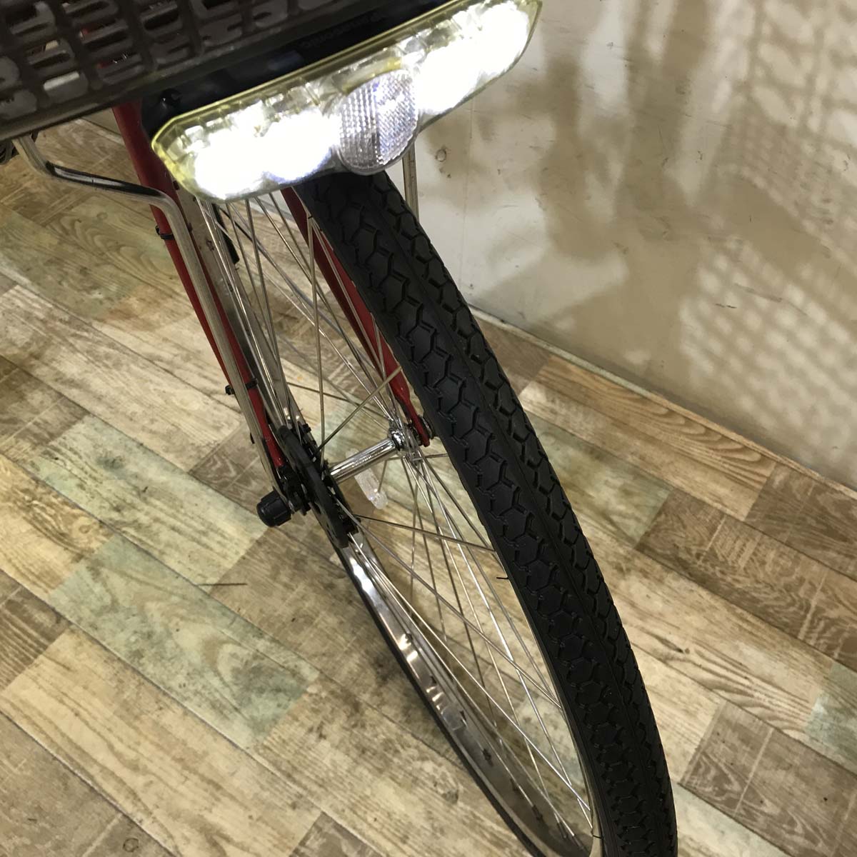 中古電動自転車  パナソニック ビビ DX レッド 26インチ KC102