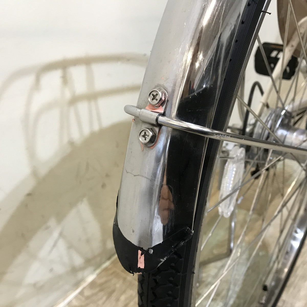 中古電動自転車 パナソニック ビビDX ホワイト 26インチ KH085