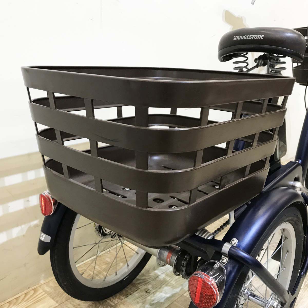 中古電動自転車 ブリヂストン フロンティア ラクットワゴン ネイビー 20×16インチ KH087