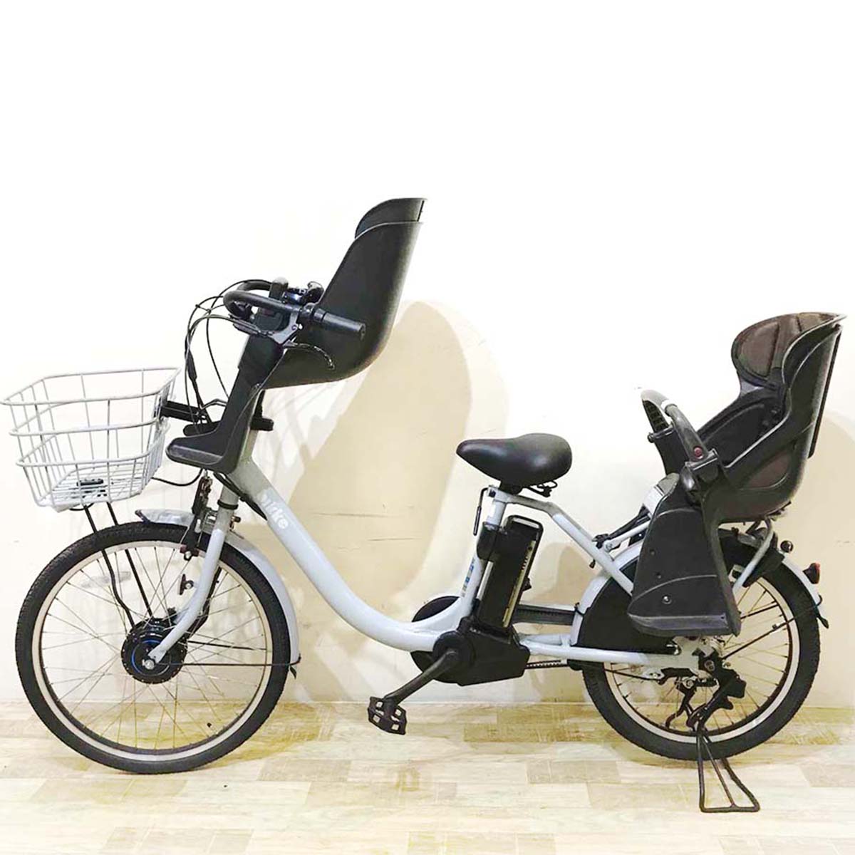 中古電動自転車 ブリヂストン bikke MOB dd ビッケ モブ dd ブルーグレー 前24×後20インチ KC108