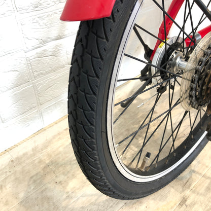 折りたたみ パナソニック オフタイム レッド × イエロー 前18×後20インチ YN009 【中古車】