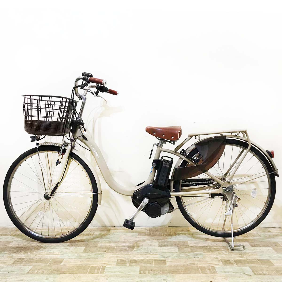 キタロウ №6208 ヤマハ PAS ナチュラ 26インチ ベージュ ヤマハ PAS With パス ウィズ ベージュ 26インチ KT114 【中古車