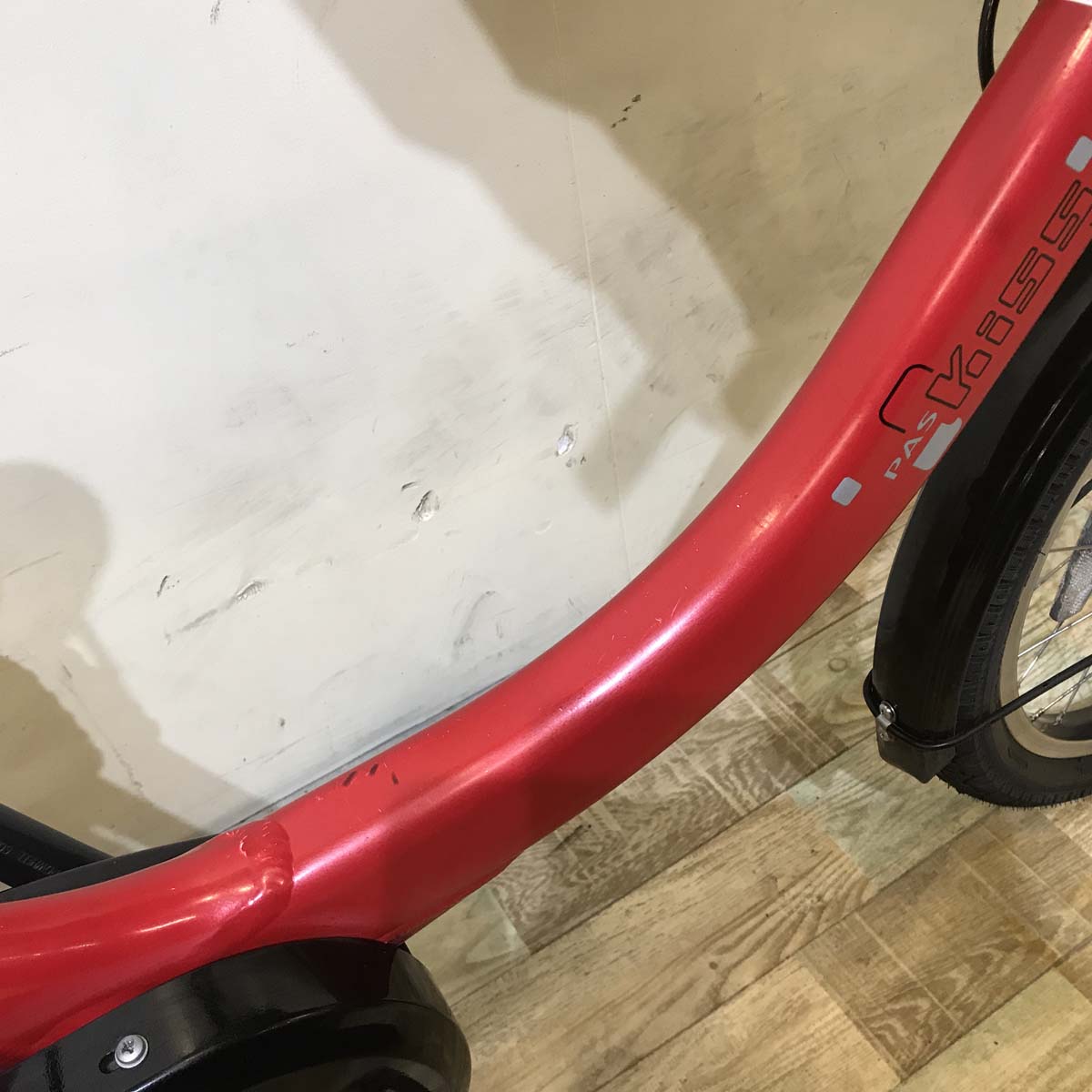 中古電動自転車 ヤマハ PAS Kiss mini un パス キッス ミニ アン レッド 20インチ KD005
