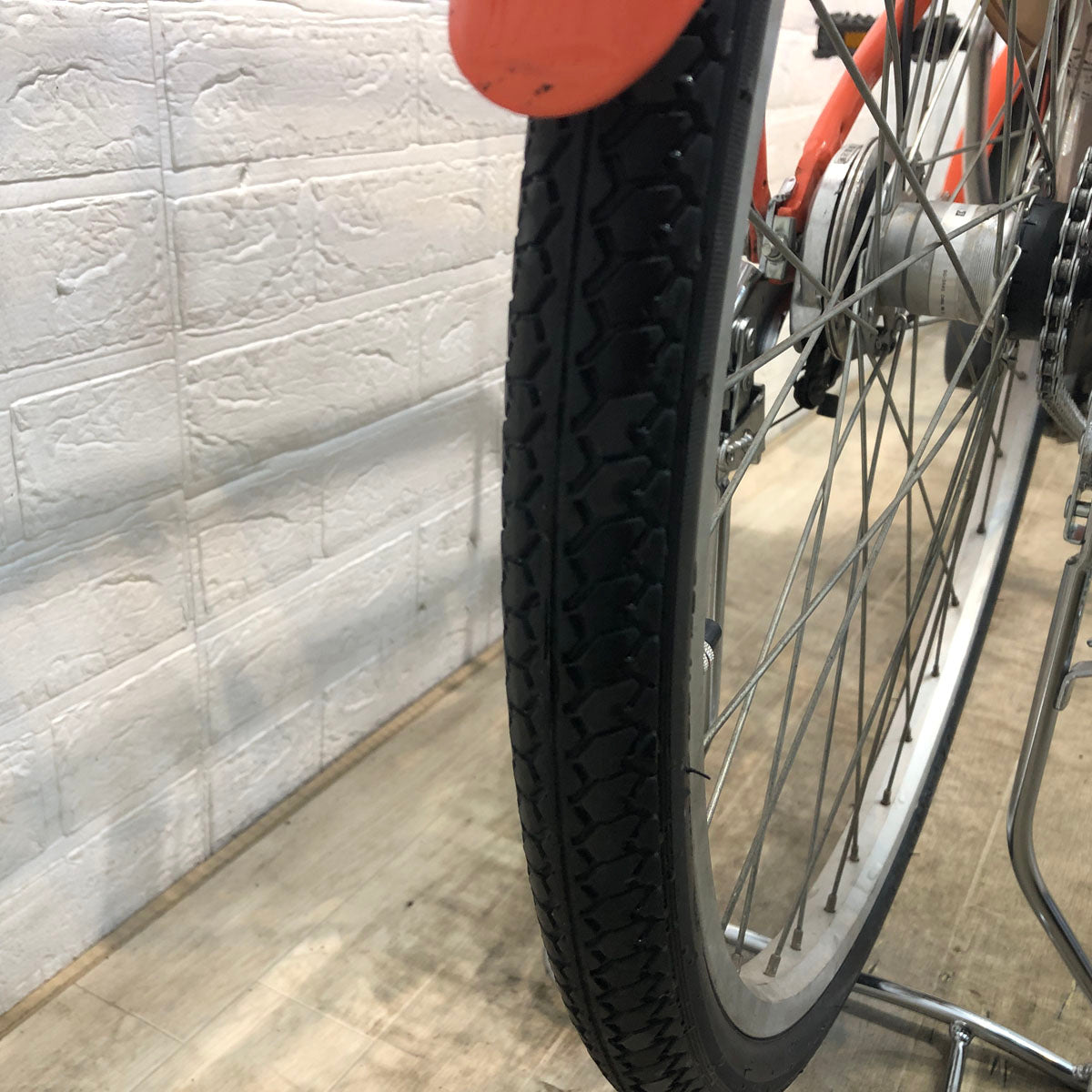 中古電動自転車 ブリヂストン アシスタ ベーシック オレンジ 26インチ YE048
