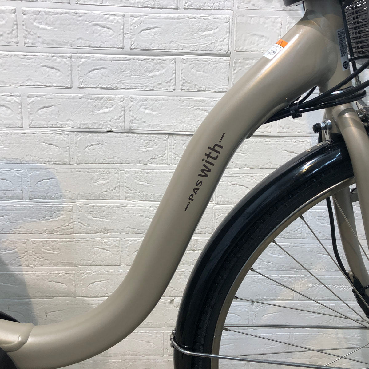 中古電動自転車 ヤマハ PAS With パス ウィズ ベージュ 26インチ YE049