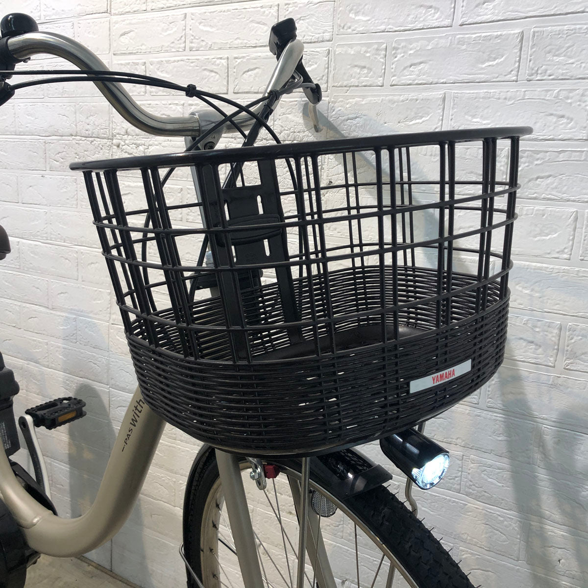 中古電動自転車 ヤマハ PAS With パス ウィズ ベージュ 26インチ YE049