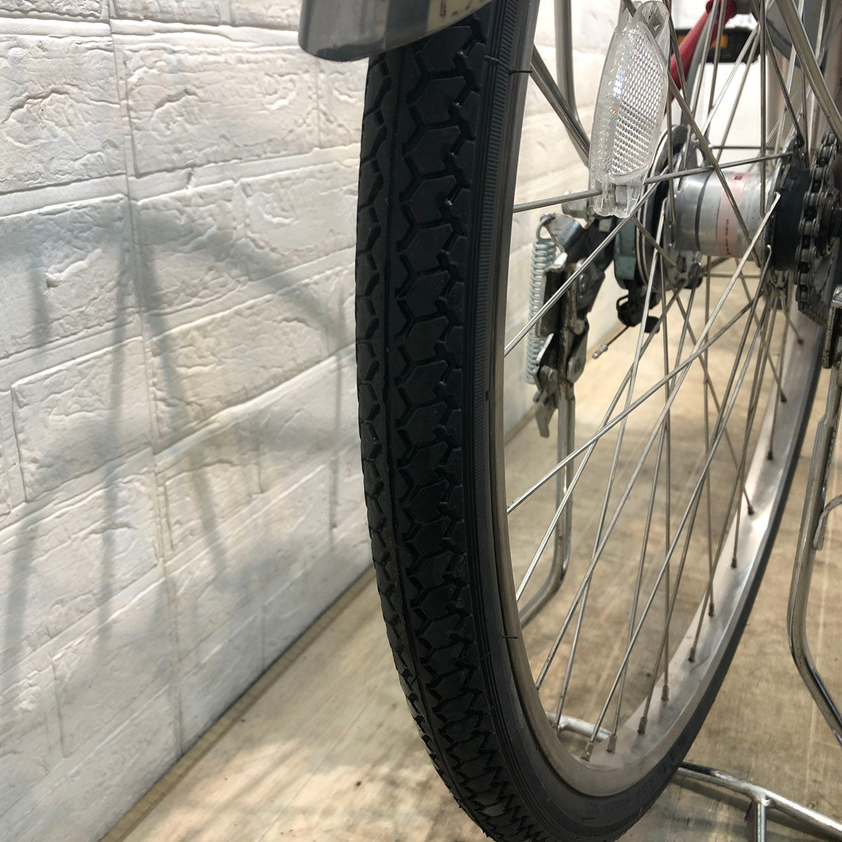 中古電動自転車 ブリヂストン アシスタ レッド 26インチ YE050