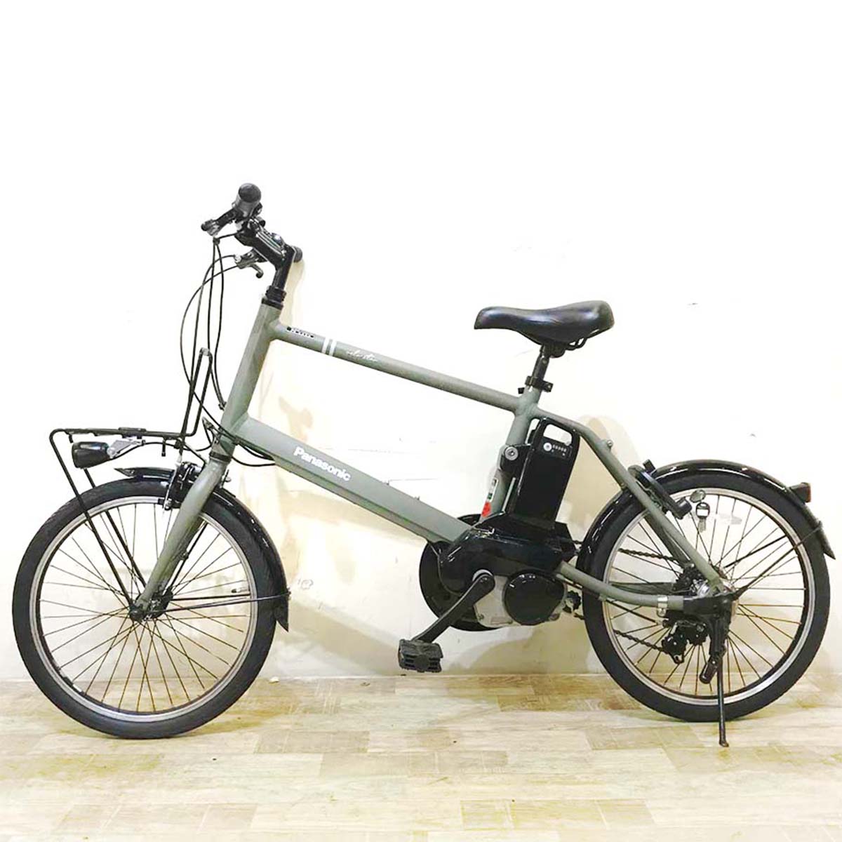 中古電動自転車 パナソニック ベロスター ミニ カーキ 20インチ KD012