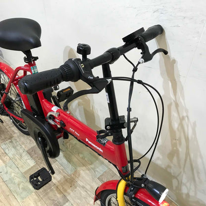 折りたたみ パナソニック オフタイム レッド × イエロー 前18×後20インチ KT125 【中古車】