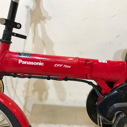 折りたたみ パナソニック オフタイム レッド × イエロー 前18×後20インチ KT125 【中古車】