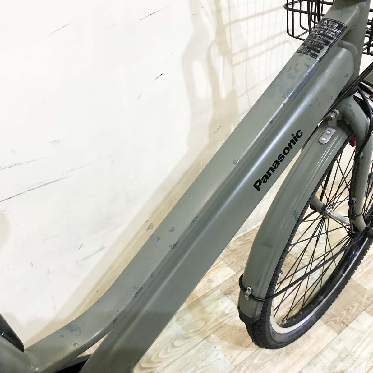 中古電動自転車 パナソニック ティモS カーキ 26インチ KH105